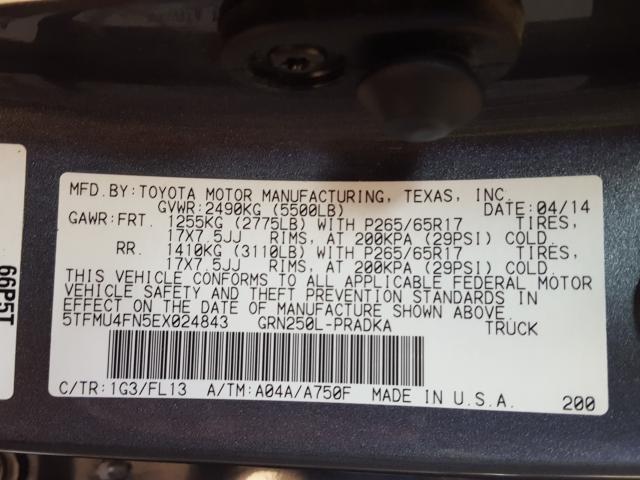 2014 TOYOTA TACOMA DOU 5TFMU4FN5EX024843