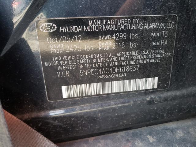 2013 HYUNDAI SONATA SE 5NPEC4AC4DH618637