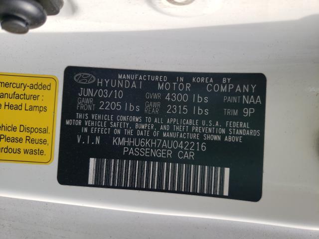 2010 HYUNDAI GENESIS CO KMHHU6KH7AU042216