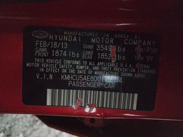 2013 HYUNDAI ACCENT GLS KMHCU5AE8DU104044