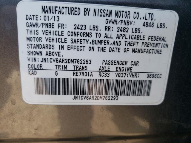 2013 INFINITI G37 JN1CV6AR2DM762293