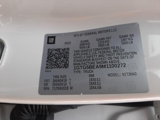 2021 GMC CANYON ELE 1GTG5BEA9M1100272