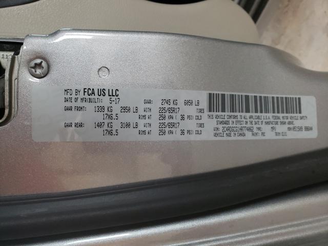 2017 DODGE GRAND CARA 2C4RDGCG1HR774062