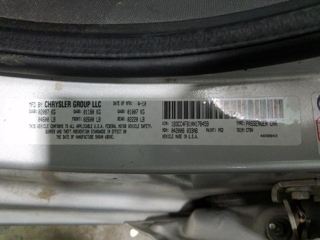 2010 DODGE AVENGER SX 1B3CC4FB1AN178459