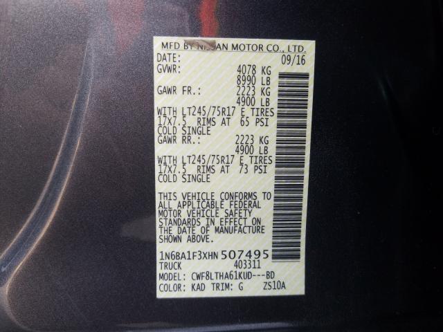 2017 NISSAN TITAN XD S 1N6BA1F3XHN507495