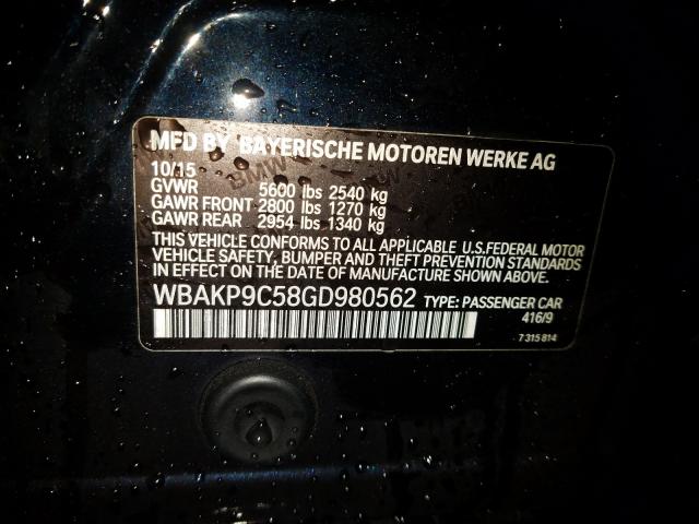 2016 BMW 550 XI WBAKP9C58GD980562