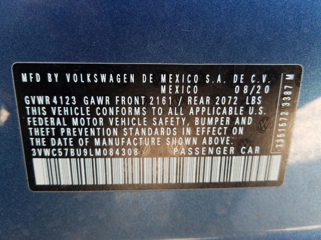 2020 VOLKSWAGEN JETTA S 3VWC57BU9LM084308