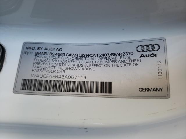2011 AUDI A5 PREMIUM WAUCFAFR4BA067119
