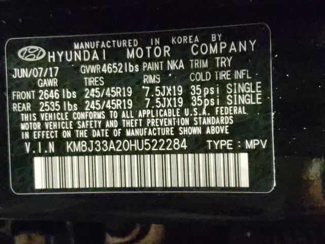 2017 HYUNDAI TUCSON KM8J33A20HU522284