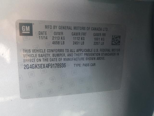 2015 BUICK REGAL 2G4GK5EX4F9178936