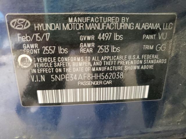 2017 HYUNDAI SONATA SPO 5NPE34AF8HH562038