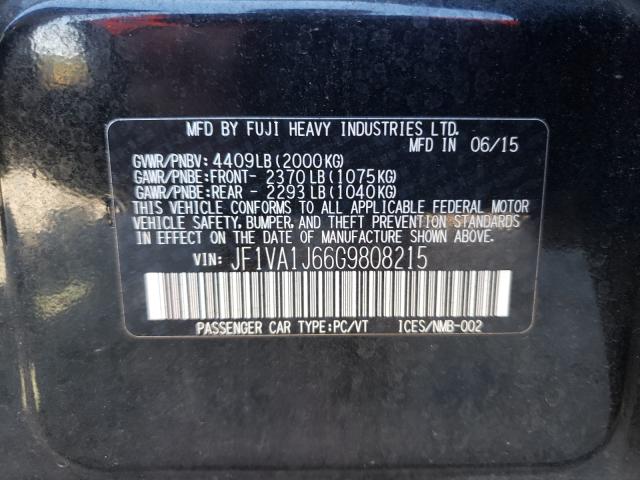 2016 SUBARU WRX LIMITE JF1VA1J66G9808215