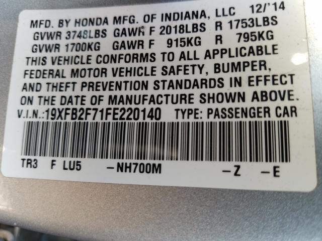 2015 HONDA CIVIC SE 19XFB2F71FE220140