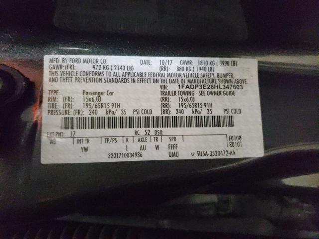 2017 FORD FOCUS S 1FADP3E28HL347603