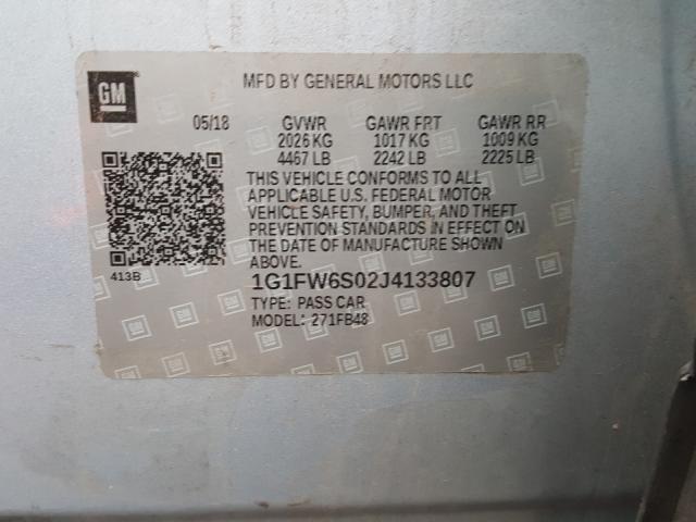 2018 CHEVROLET BOLT EV LT 1G1FW6S02J4133807