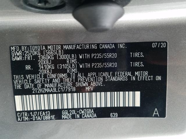 2020 LEXUS RX 350 2T2HZMAA9LC177918