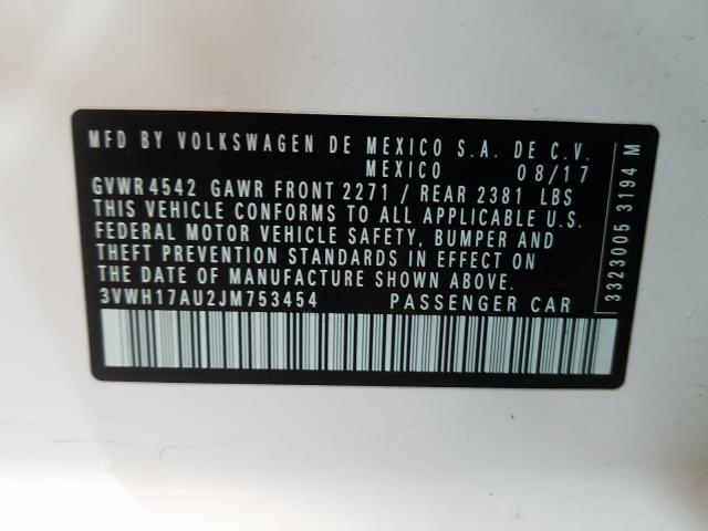 2018 VOLKSWAGEN GOLF ALLTR 3VWH17AU2JM753454