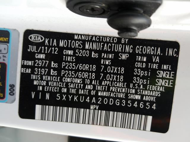 2013 KIA SORENTO EX 5XYKU4A20DG354654