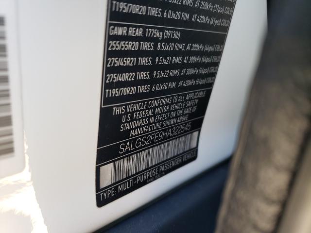 2017 LAND ROVER RANGE ROVE SALGS2FE9HA322545