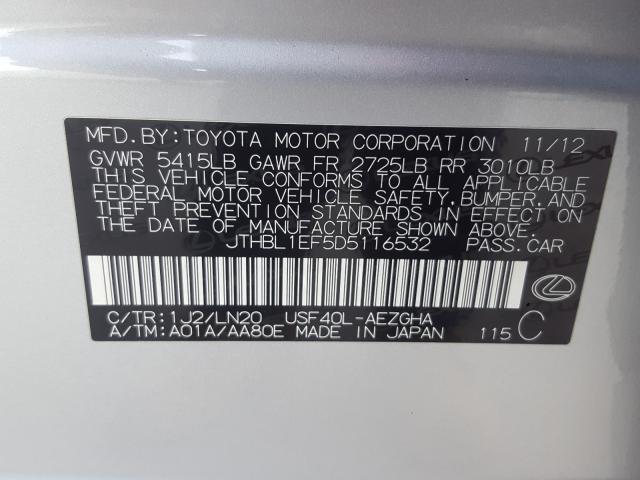 2013 LEXUS LS 460 JTHBL1EF5D5116532