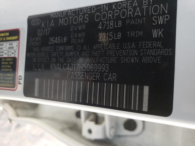2017 KIA CADENZA PR KNALC4J17H5069993