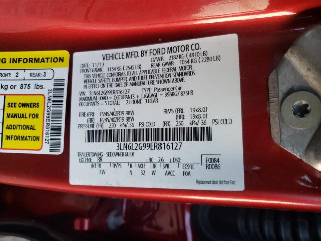 2014 LINCOLN MKZ 3LN6L2G99ER816127