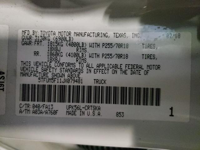 2018 TOYOTA TUNDRA DOU 5TFUM5F11JX079481