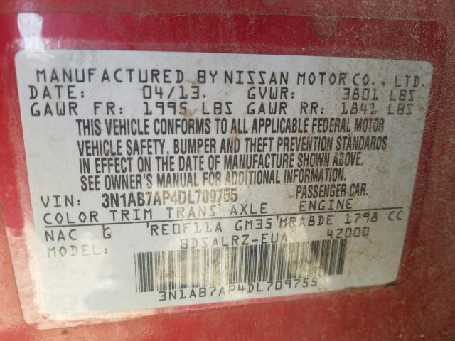 2013 NISSAN SENTRA 3N1AB7AP4DL709755