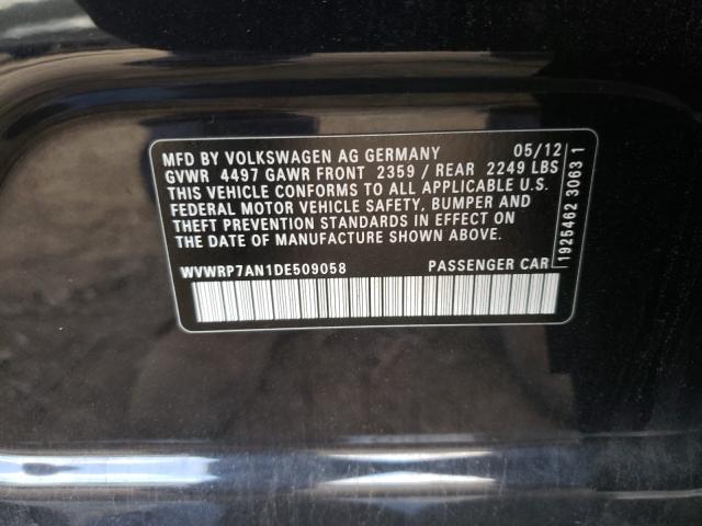 2013 VOLKSWAGEN CC LUXURY WVWRP7AN1DE509058