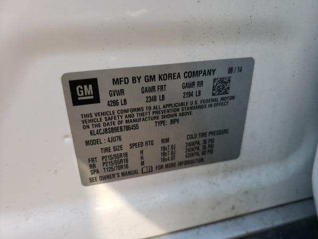 2014 BUICK ENCORE CON KL4CJBSB9EB786455