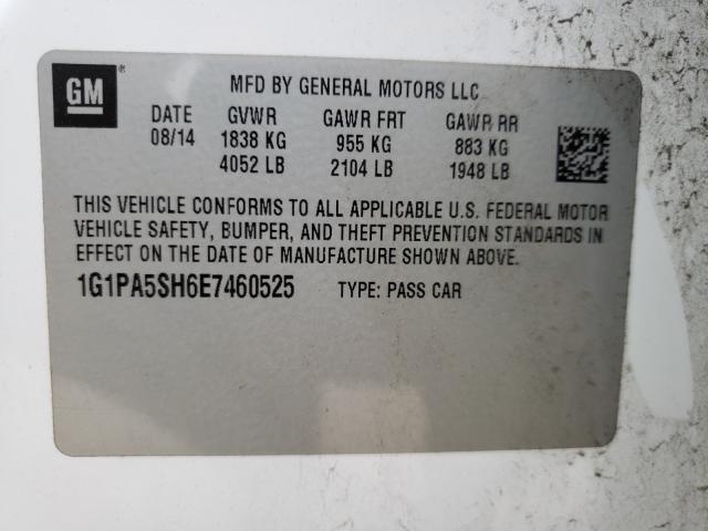 2014 CHEVROLET CRUZE LS 1G1PA5SH6E7460525