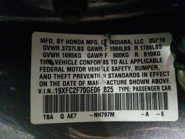 2016 HONDA CIVIC EX 19XFC2F70GE062825
