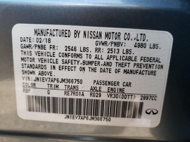 2018 INFINITI Q50 LUXE JN1EV7AP6JM366750
