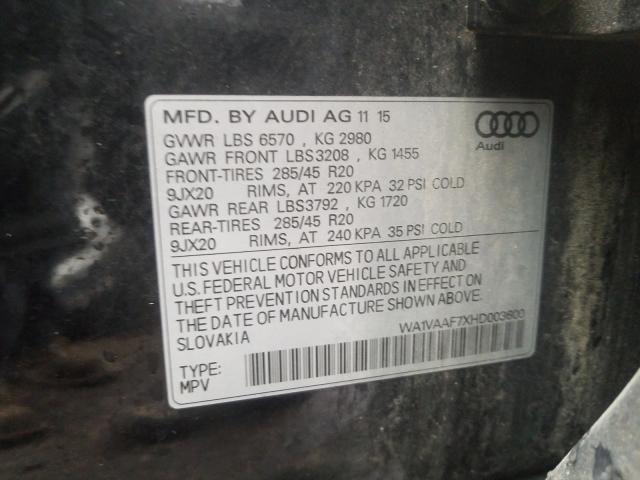 2017 AUDI Q7 PRESTIG WA1VAAF7XHD003600