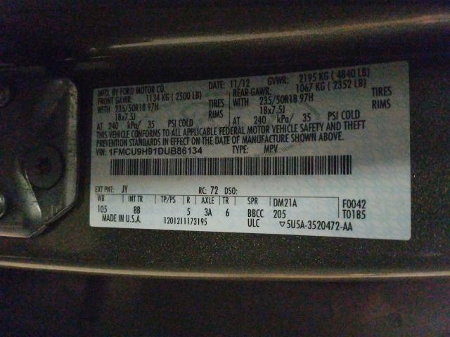 2013 FORD ESCAPE SEL 1FMCU9H91DUB86134