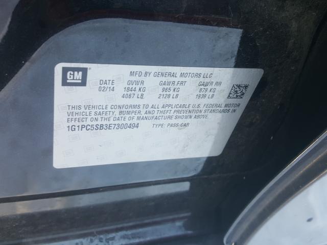 2014 CHEVROLET CRUZE LT 1G1PC5SB3E7300494