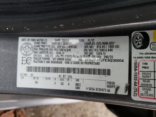 2014 FORD FIESTA TIT 3FADP4FJ7EM230004