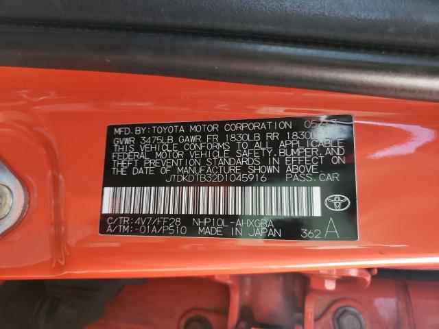 2013 TOYOTA PRIUS C JTDKDTB32D1045916