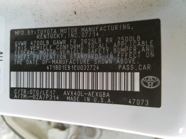 2014 TOYOTA AVALON HYB 4T1BD1EB1EU032724
