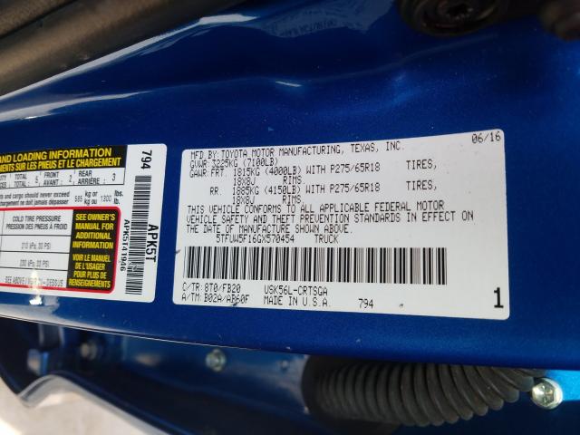 2016 TOYOTA TUNDRA DOU 5TFUW5F16GX570454