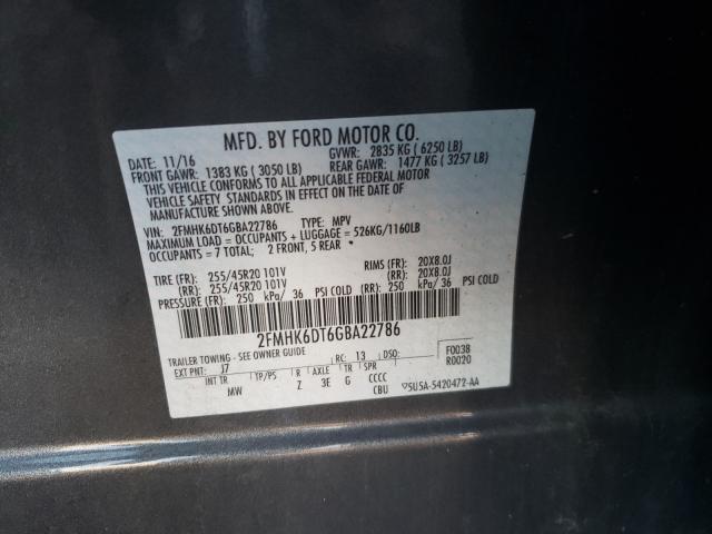 2016 FORD FLEX LIMIT 2FMHK6DT6GBA22786
