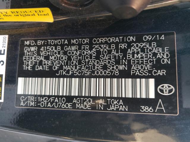 2015 TOYOTA SCION TC JTKJF5C75FJ000578