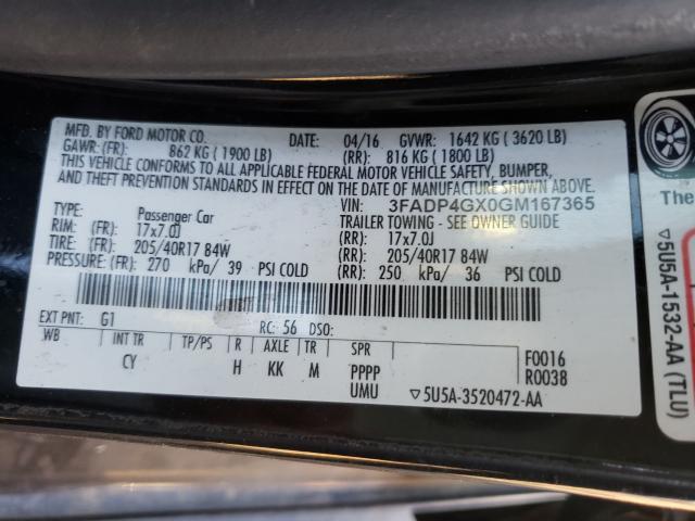 2016 FORD FIESTA ST 3FADP4GX0GM167365