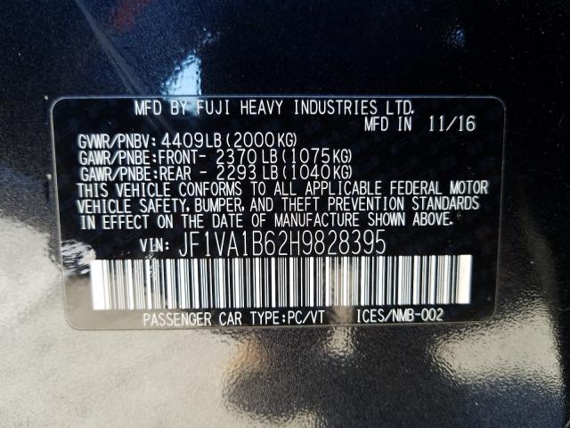 2017 SUBARU WRX JF1VA1B62H9828395