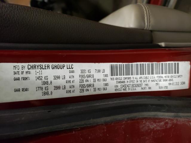 2011 DODGE DURANGO CR 1D4SE4GT1BC628297