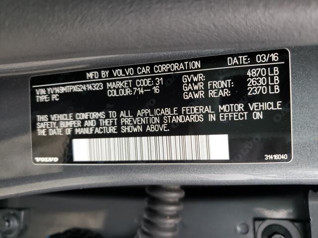 2016 VOLVO S60 R DESI YV149MTPXG2414323
