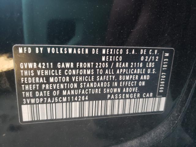 2012 VOLKSWAGEN JETTA SE 3VWDP7AJ5CM114264