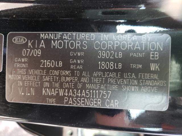 2010 KIA FORTE SX KNAFW4A34A5111757