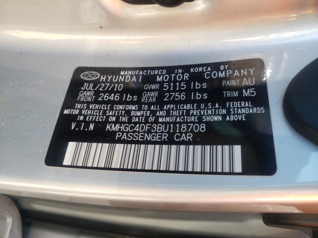 2011 HYUNDAI GENESIS 4. KMHGC4DF3BU118708