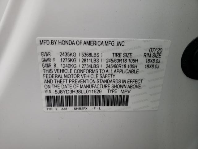 2020 ACURA MDX 5J8YD3H38LL011629